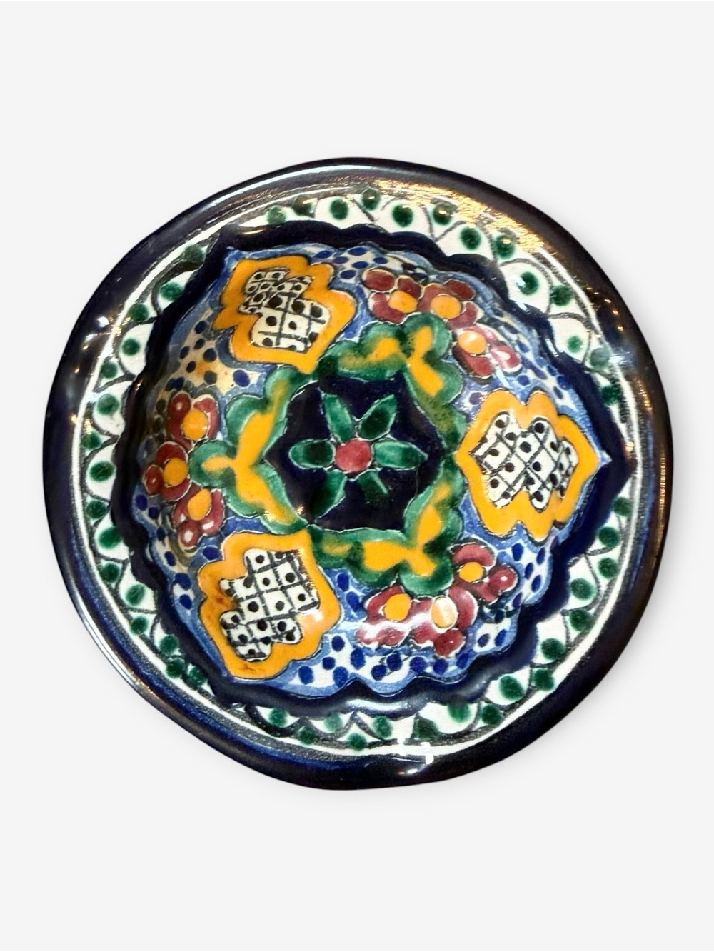 Vintage Mexican Talavera Ceramic Ashtray